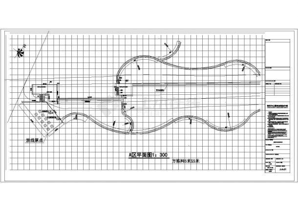 某山东菏泽市牡丹园生态休闲绿地CAD施工图平面-图一