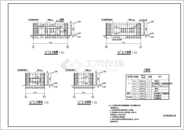 某管理房建筑CAD全套大样设计施工图-图一