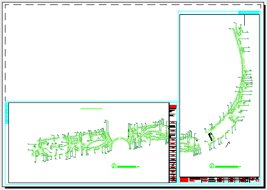 某成都利阳住宅小区CAD施工图上层植物配置平面_图1