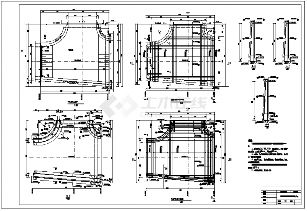 五套常用cad水闸设计配筋图纸-图二