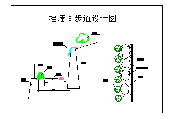 某边坡挡墙断面治理设计施工CAD图纸-图二