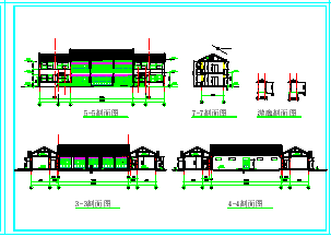 北京四合院全套CAD建筑设计施工图-图二