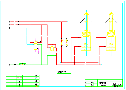 常用压锅炉房采暖cad设计方案图-图二