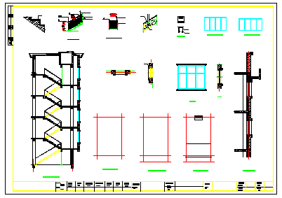 某厂房职工宿舍楼建筑CAD施工设计图纸_图1