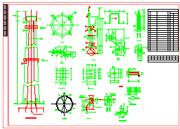 某超高180米混凝土烟囱cad结构施工工程图_图1