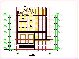 某错层别墅建筑结构CAD施工设计图纸