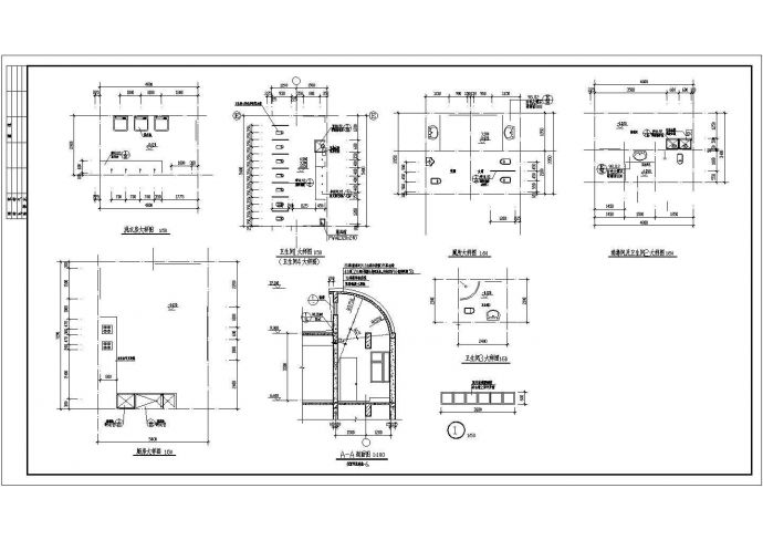 某幼儿园建筑CAD设计大样平面节点详图_图1