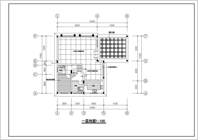 某别墅平面装修CAD平面布置参考图_图1