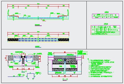 某桥梁建设工程图纸伸缩缝一般CAD设计构造图_图1