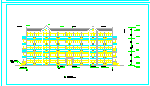 多层宿舍楼CAD平立面建筑设计图纸-图二