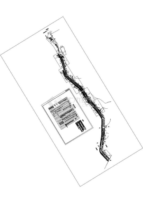 某滨水公园绿化规划设计cad施工总平面图（含设计说明）-图一