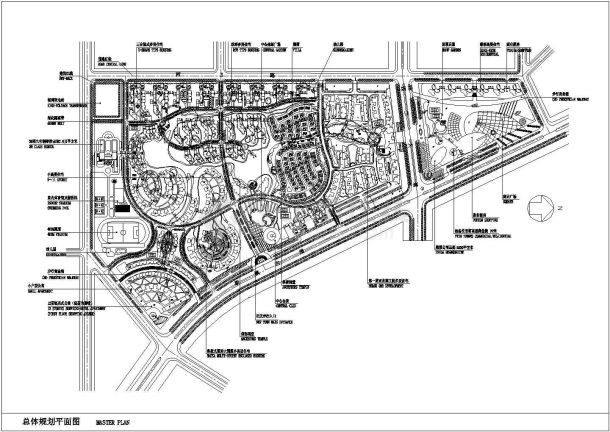 某面积100ha住宅区规划设计cad总平面施工图-图一