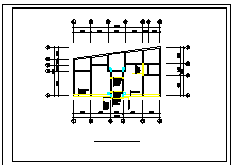  CAD construction design drawing of the second floor commercial and residential building structure - Figure 1