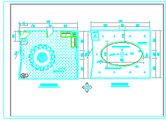 饭店包厢室内装修cad平面施工设计图纸-图二