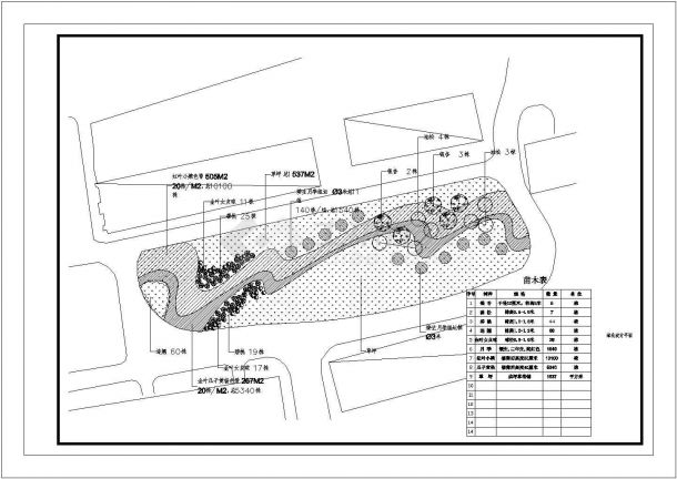 某花园小区种植总体景观规划方案设计施工CAD图纸-图一
