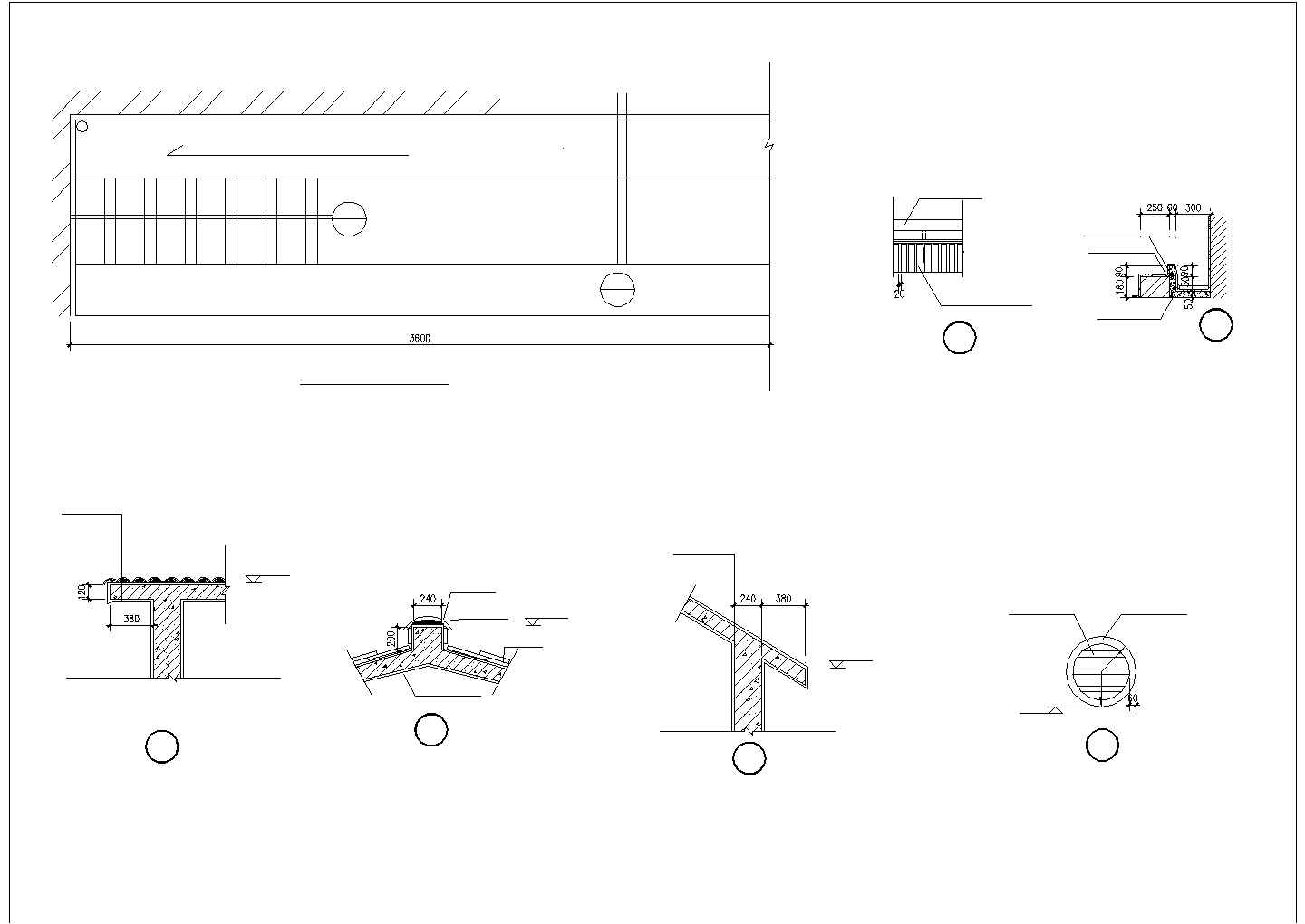 某地区公园小公厕建筑方案设计施工CAD图纸