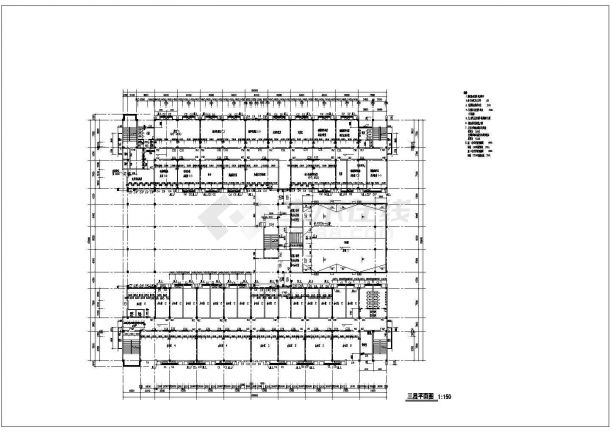 5层大学教学楼综合楼建筑施工cad图，共二十一张-图二
