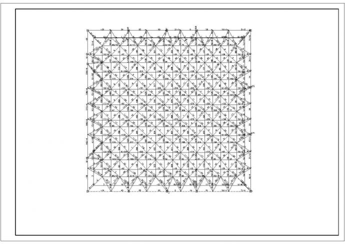 某电影院观众厅网架（外形25700*25400）结构设计cad施工图（大院设计）_图1