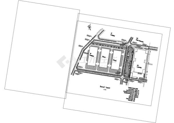 厂房设计_电子厂房建施总平面图非常标准CAD图纸设计-图一