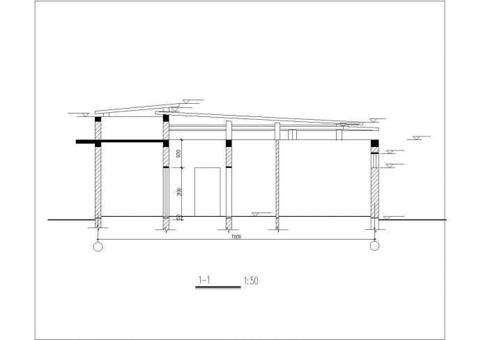 某地区三角形景观公厕建筑方案设计施工CAD图纸_图1
