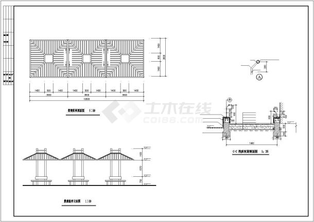 某地区绿地管理用房及公厕建筑方案设计施工CAD图纸-图一