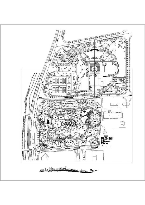 湖州某地区总建筑10万平米小区平面规划设计CAD图纸-图一
