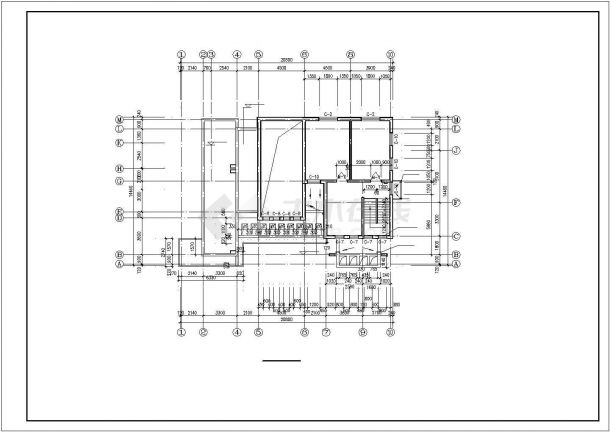 某地区砖混结构城市环卫班点转运站及公厕建筑方案设计施工CAD图纸-图二