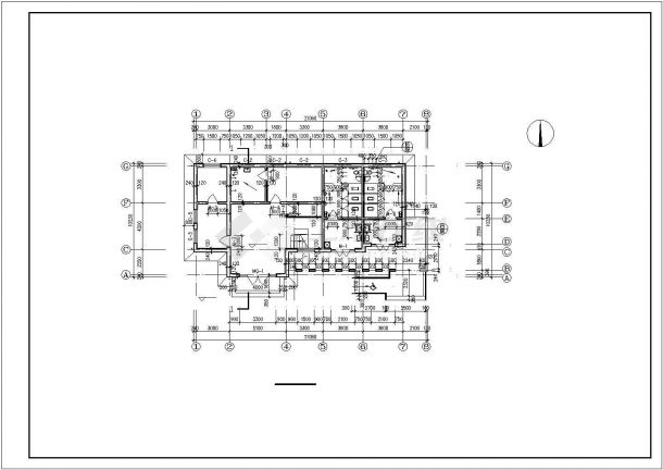 某地区砖混结构城市环卫班点及公厕建筑方案设计施工CAD图纸-图一