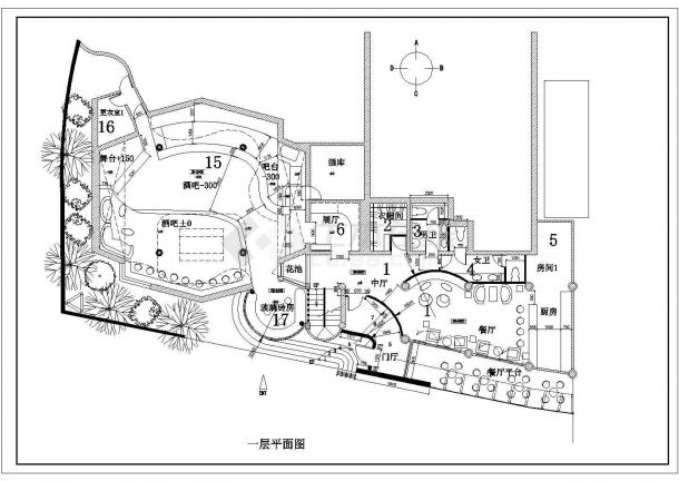 【常熟】某地街道2层餐厅装修改造方案图纸【一二层平面图】-图二