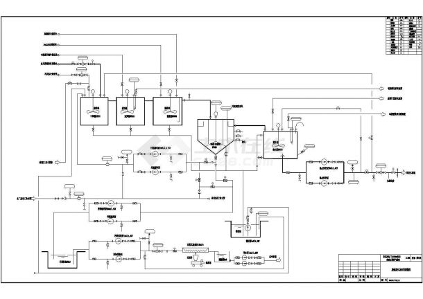 电厂脱硫废水处理系统图cad 图纸-图一