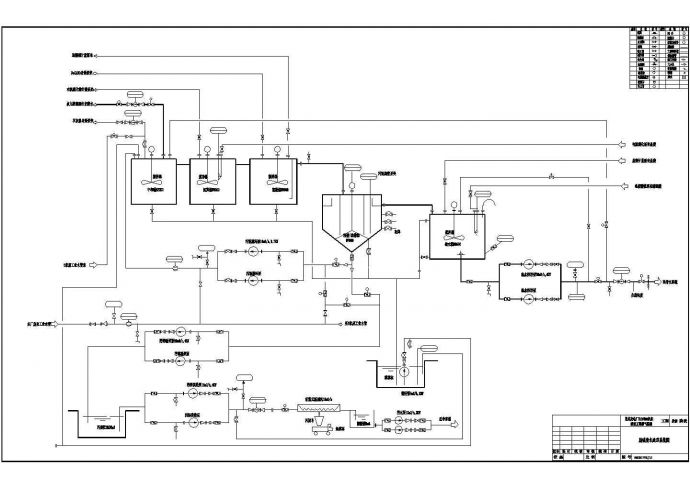电厂脱硫废水处理系统图cad 图纸_图1