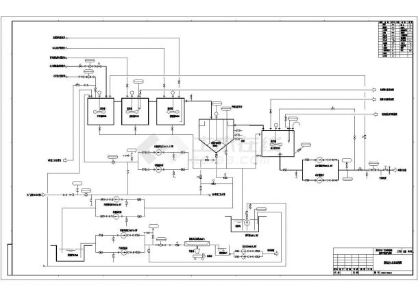 某电厂脱硫废水处理系统图cad 图纸-图一