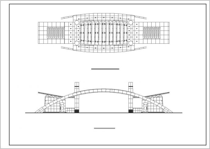 苏州市某大型水上乐园入口大门建筑设计CAD图纸_图1