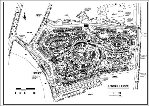 某大型住宅小区全套规划详细设计施工方案CAD图纸-图一