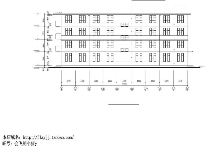 某地区4层职工宿舍楼建筑方案设计施工CAD图纸_图1