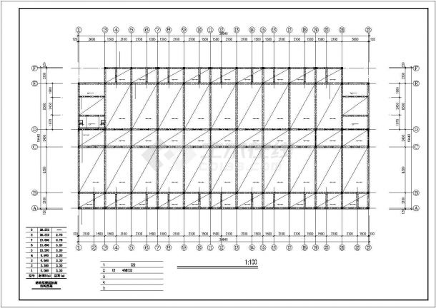 某地区8层学员宿舍砖混结构方案设计施工CAD图纸-图一
