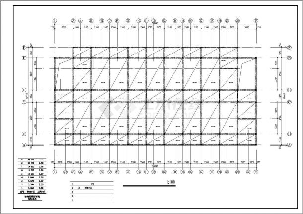 某地区8层学员宿舍砖混结构方案设计施工CAD图纸-图二