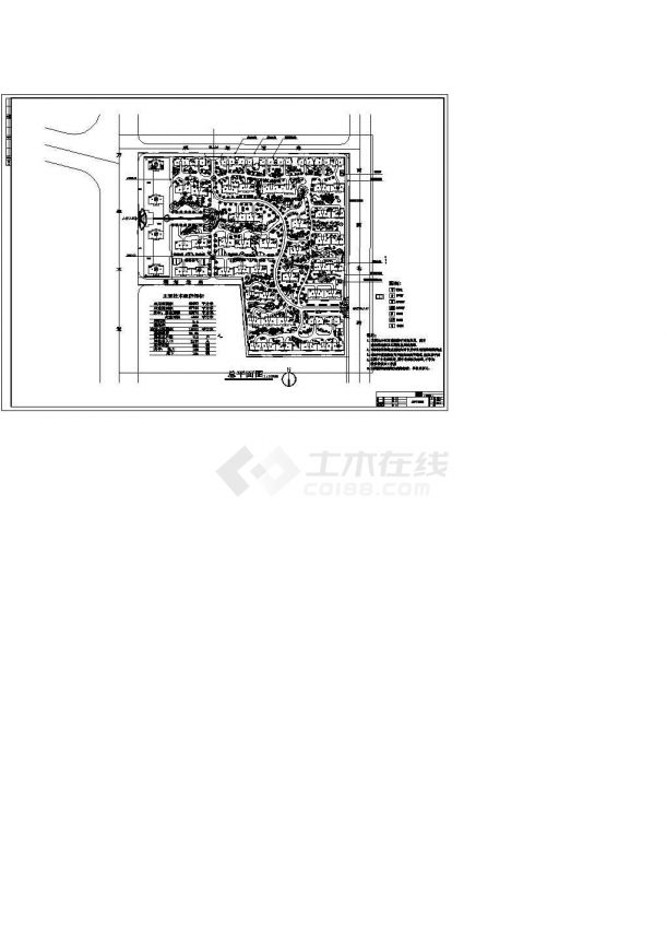 江苏某小区景观规划设计详细施工方案CAD图纸-图一