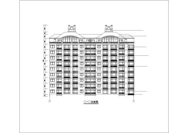 某地区9层阁楼2单元每单元2户住宅楼方案设计施工CAD图纸-图二