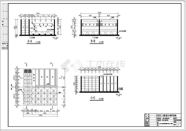 400t_h给水厂工艺全套设计施工图纸-图一