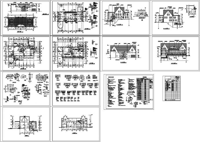 豪华别墅建筑设计CAD施工图_图1
