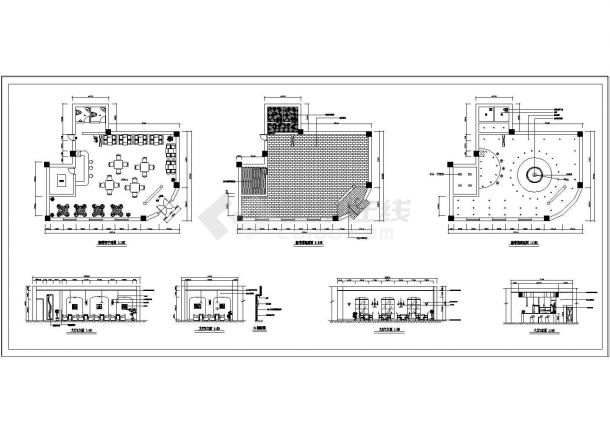 某高档啡馆CAD设计装修方案图纸-图一