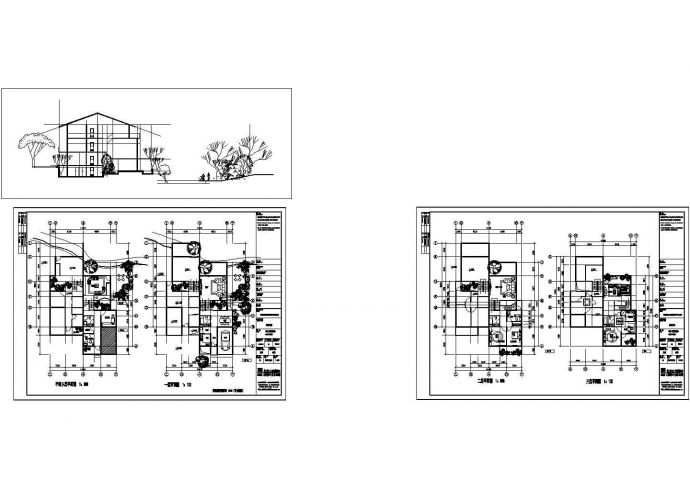 豪华型（流水别墅）建筑设计施工图_图1