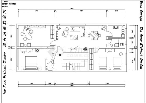 某大型别墅建筑装修方案设计施工CAD图纸-图二