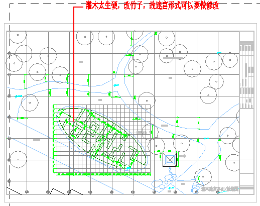 某山顶公园灌木东入口区设计CAD全套施工图