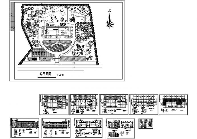 某四层养老院建筑CAD设计扩初图纸_图1