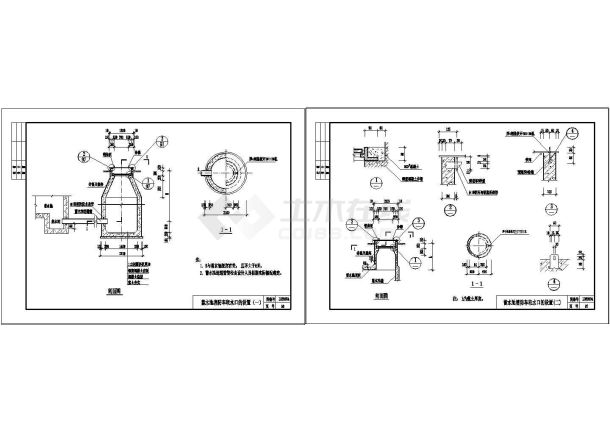 某地室外消防取水口（井）做法(cad)-图一