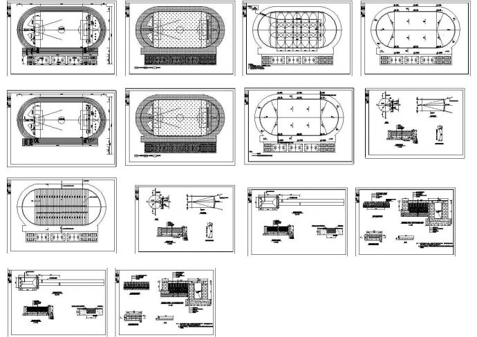 某小学田径运动场地（跑道、篮球场、足球场）施工图纸_图1