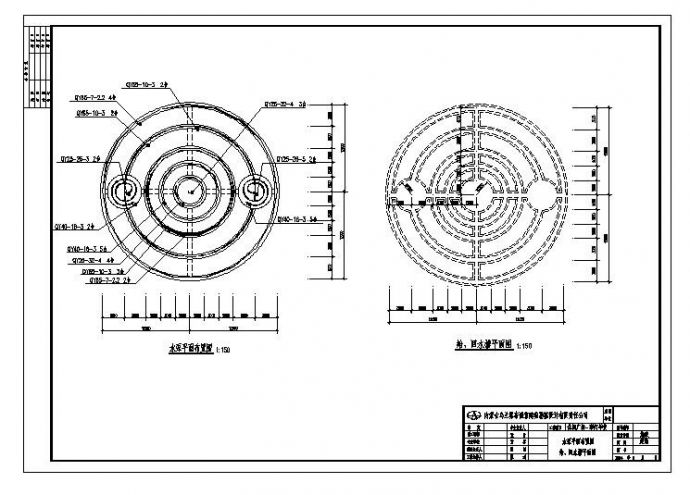 某喷泉CAD平面施工图_图1