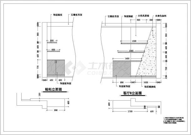 某地区精装修样板房CAD施工图-图二